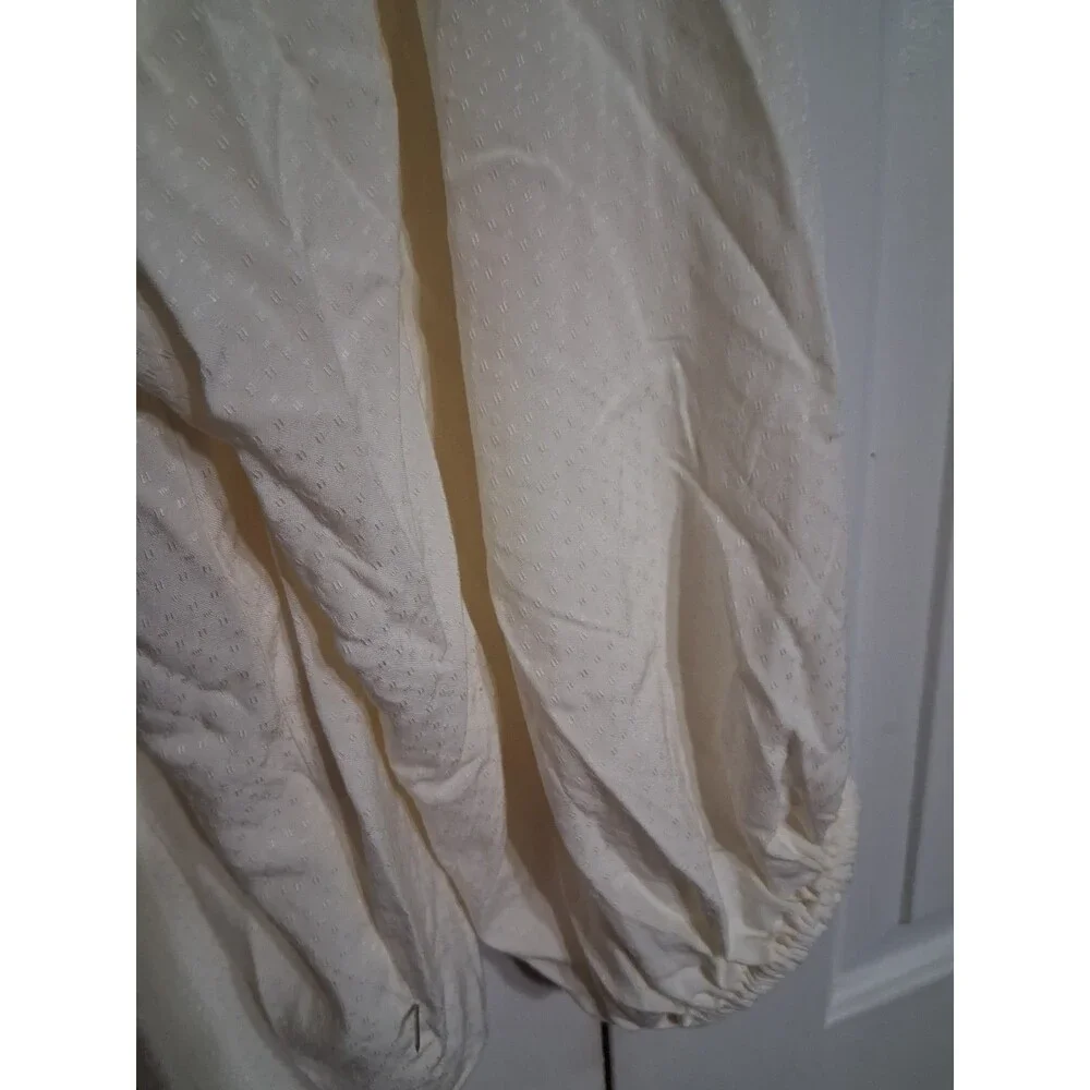 NWT Women's Old Navy Long Sleeve Ruffled Split Neck Top Blouse Size 3X Cream N6 - Picture 12 of 12